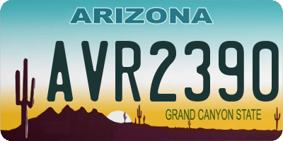 AZ license plate AVR2390