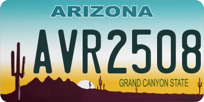 AZ license plate AVR2508