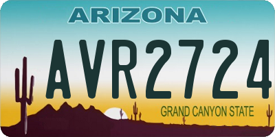 AZ license plate AVR2724