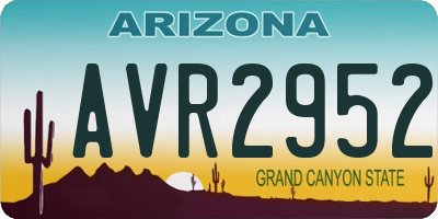 AZ license plate AVR2952