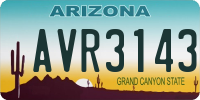 AZ license plate AVR3143