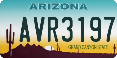 AZ license plate AVR3197