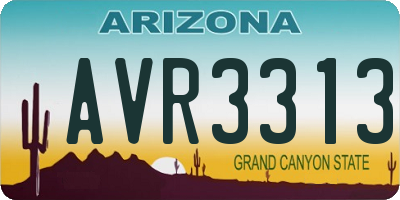 AZ license plate AVR3313