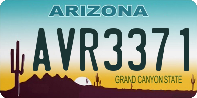 AZ license plate AVR3371