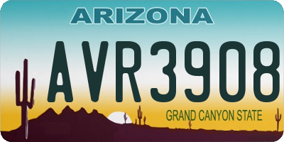 AZ license plate AVR3908