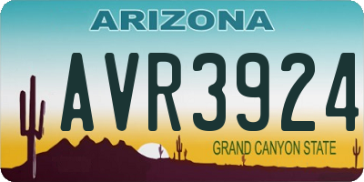 AZ license plate AVR3924