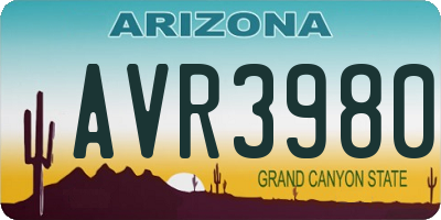 AZ license plate AVR3980