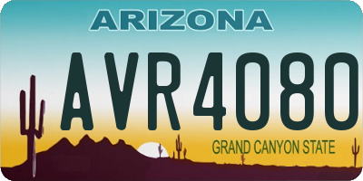 AZ license plate AVR4080