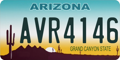 AZ license plate AVR4146