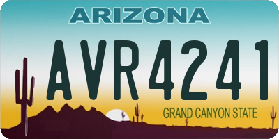 AZ license plate AVR4241