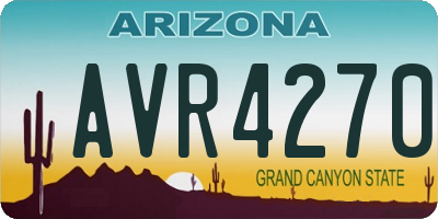 AZ license plate AVR4270