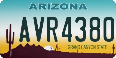 AZ license plate AVR4380