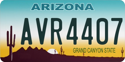 AZ license plate AVR4407