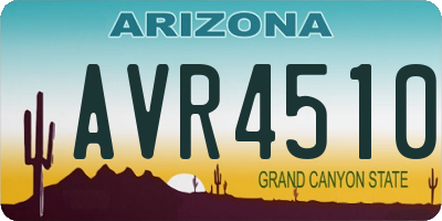 AZ license plate AVR4510