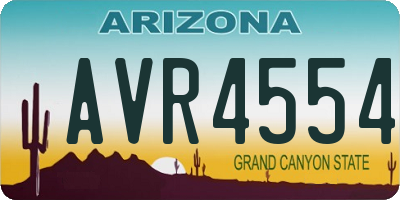 AZ license plate AVR4554
