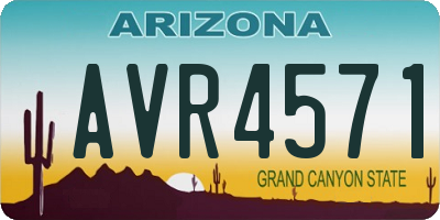 AZ license plate AVR4571