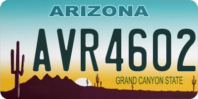 AZ license plate AVR4602