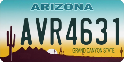 AZ license plate AVR4631