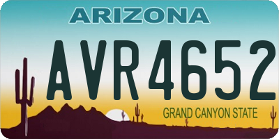 AZ license plate AVR4652