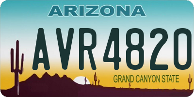 AZ license plate AVR4820