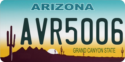 AZ license plate AVR5006
