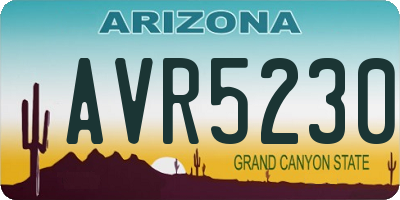 AZ license plate AVR5230