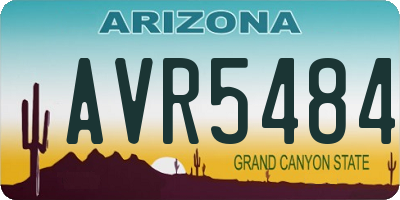 AZ license plate AVR5484