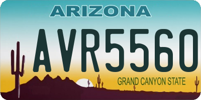 AZ license plate AVR5560