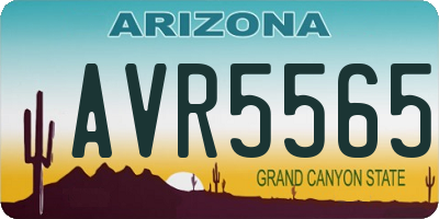 AZ license plate AVR5565