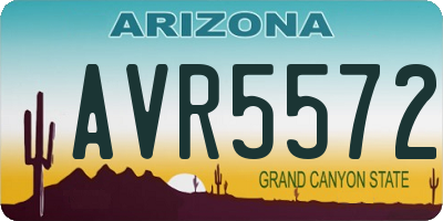 AZ license plate AVR5572