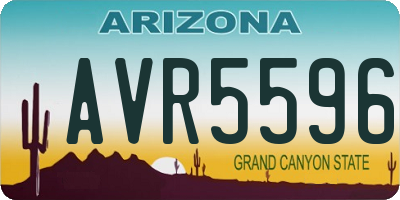 AZ license plate AVR5596