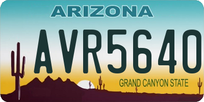 AZ license plate AVR5640
