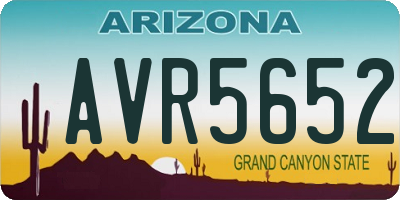 AZ license plate AVR5652