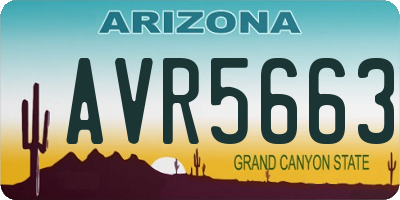AZ license plate AVR5663