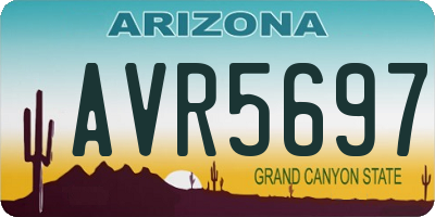 AZ license plate AVR5697