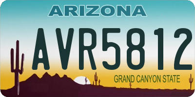 AZ license plate AVR5812