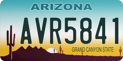 AZ license plate AVR5841