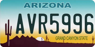 AZ license plate AVR5996