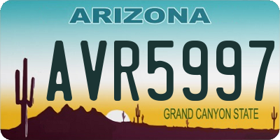AZ license plate AVR5997