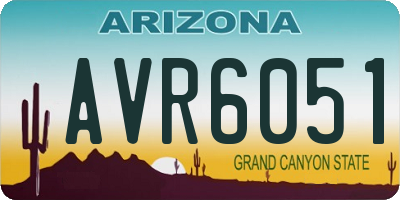 AZ license plate AVR6051