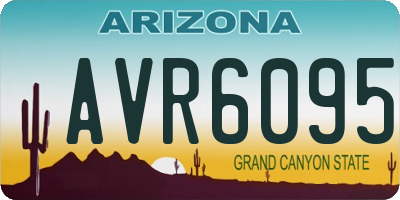AZ license plate AVR6095
