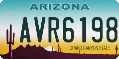 AZ license plate AVR6198
