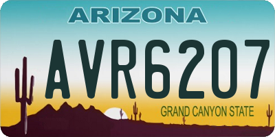 AZ license plate AVR6207
