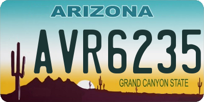 AZ license plate AVR6235