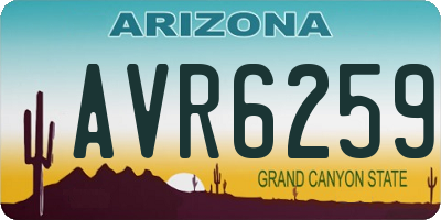 AZ license plate AVR6259
