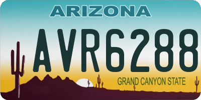 AZ license plate AVR6288