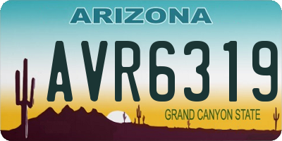 AZ license plate AVR6319