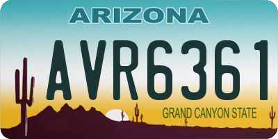 AZ license plate AVR6361