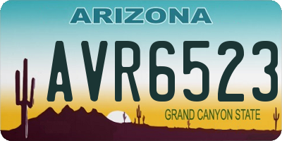 AZ license plate AVR6523