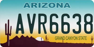 AZ license plate AVR6638